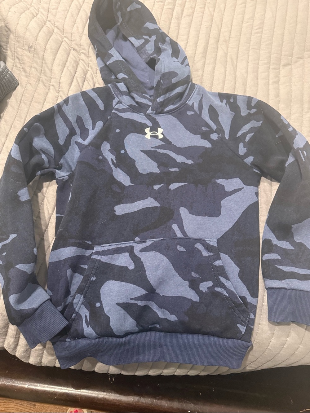 Under Armour Men’s Navy and Light Blue Camo Pullover Hoodie
